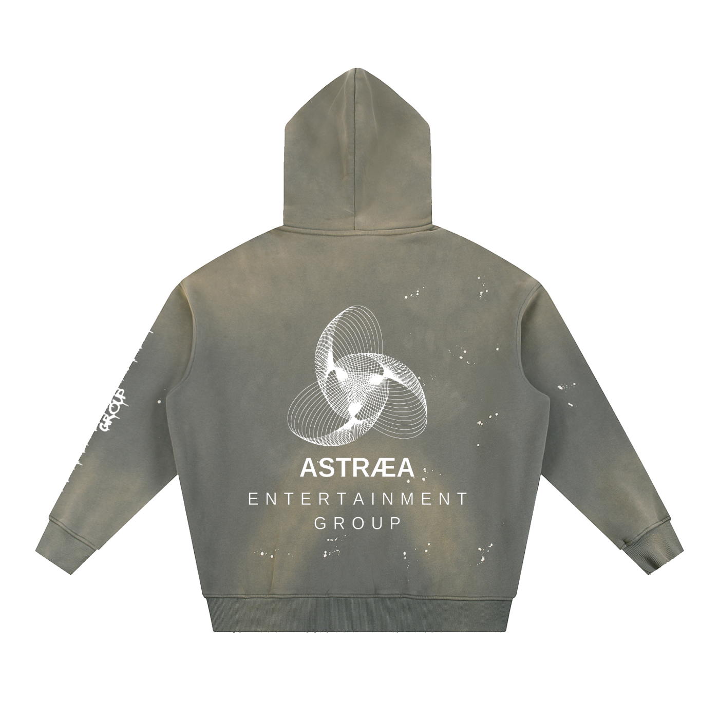 AEG Acid Wash Hoodie (White/White)