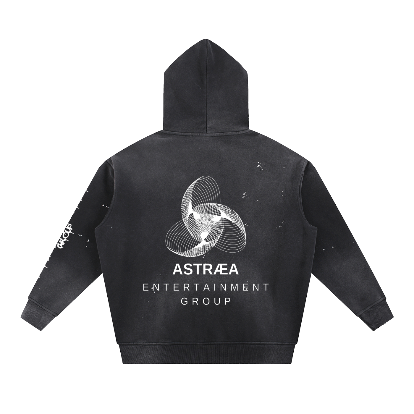 AEG Acid Wash Hoodie (White/White)
