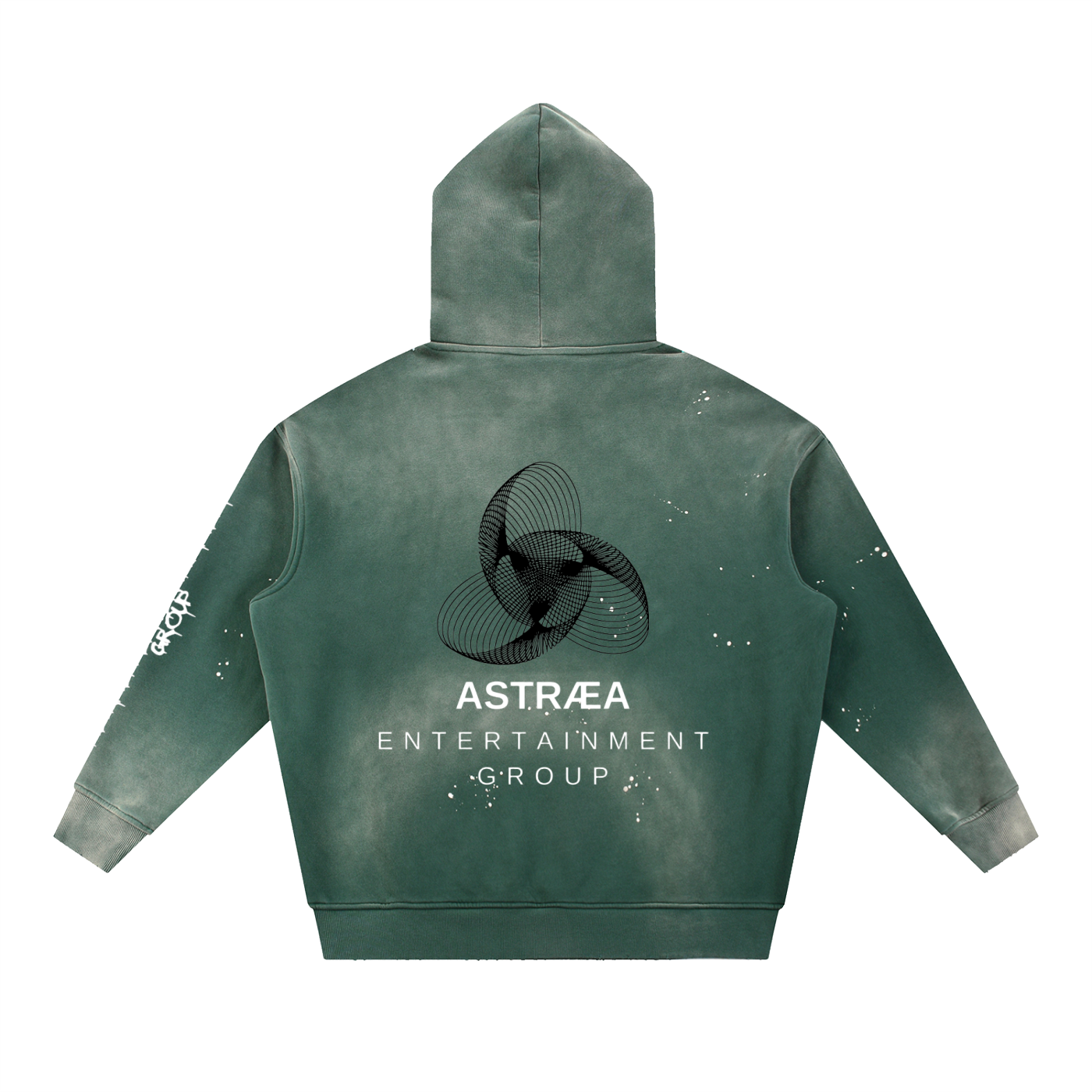 AEG Acid Wash Hoodie (White/Black)