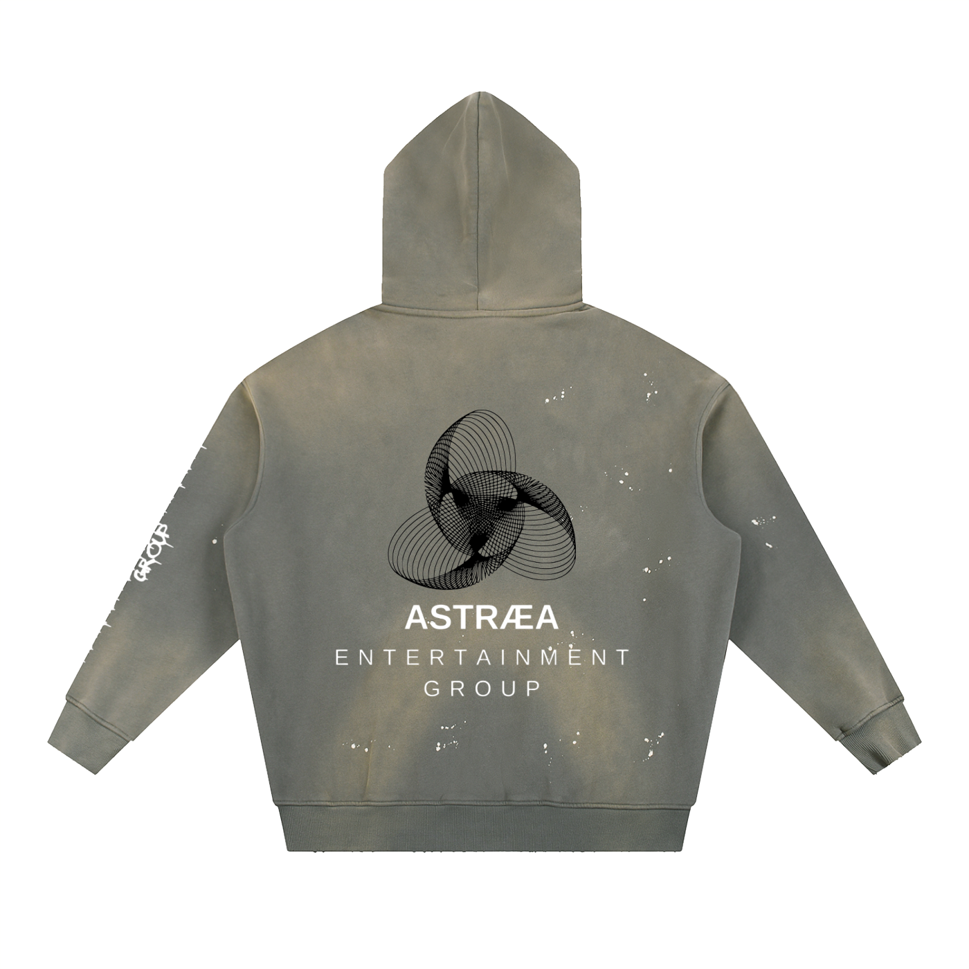 AEG Acid Wash Hoodie (White/Black)