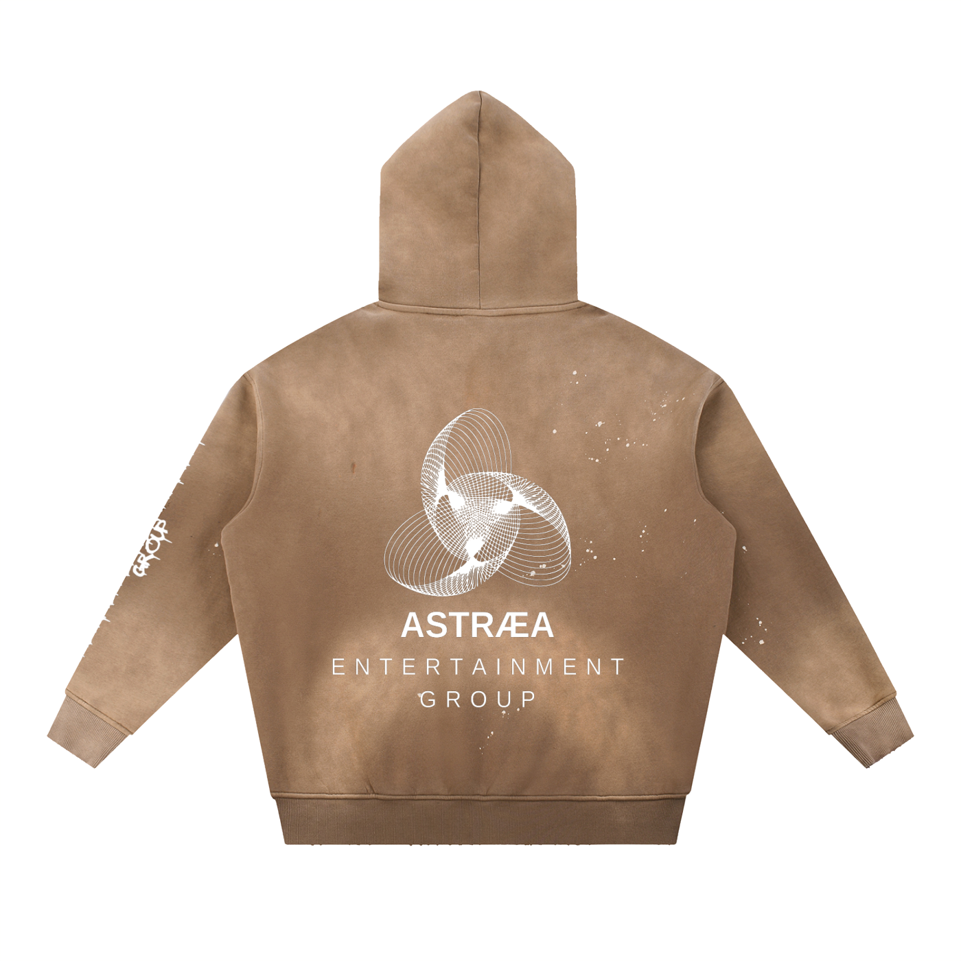 AEG Acid Wash Hoodie (White/White)