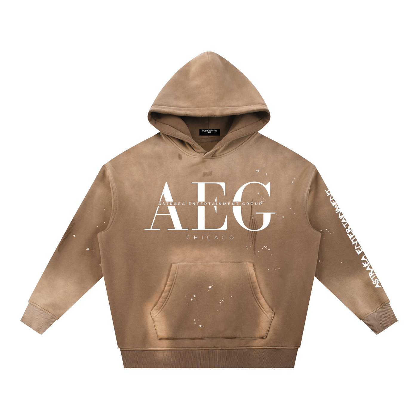AEG Acid Wash Hoodie (White/Black)