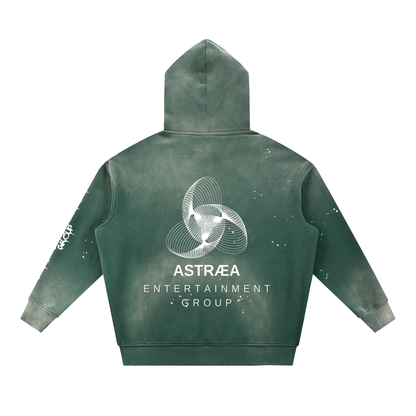 AEG Acid Wash Hoodie (White/White)